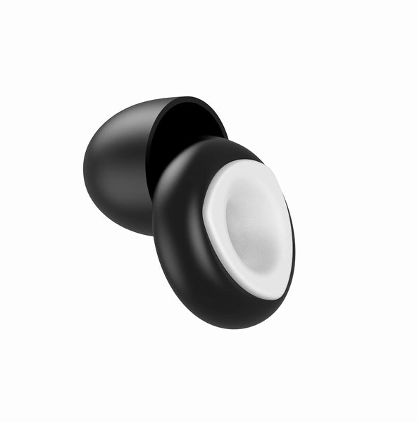 VeeDee Ear Plugs for Sleeping Noise Reduction Reuseable, Concerts, Focus, Travel, Work, High Fidelity–3 Pair Eartips – Flexible Soft-Touch SNR 24dB & NRR 14 Noise Cancelling Black (Pack of 1)