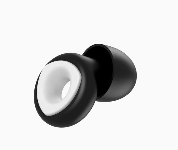VeeDee Ear Plugs for Sleeping Noise Reduction Reuseable, Concerts, Focus, Travel, Work, High Fidelity–3 Pair Eartips – Flexible Soft-Touch SNR 24dB & NRR 14 Noise Cancelling Black (Pack of 1)