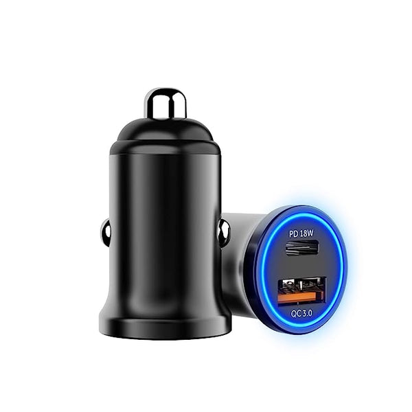 VeeDee Car Charger USB C 36W Car Phone Charger Port Adapter [Mini&Metal] Cigarette Lighter Charger PD 18W Type C & QC3.0 18W Fast Charging Car Charger for iPhone 14 Pro Max 13 12 Samsung Galaxy S23/22 Pixel