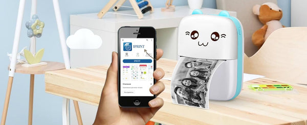 VeeDee TVARA Mini Pocket Printer, Portable Inkless Bluetooth Wireless Mini Thermal Printer, with 3 Paper roll 3sticker Compatible with iOS and Android for Journals, Memos, Photos, Kids