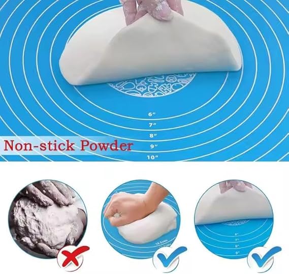 VeeDee Silicone Baking Mat, Extra Thick Large Non Stick Pastry Mat Sheet for Dough Pie Crust Rolling Mats, Non-Stick and Anti-Slip, Dishwasher Safe