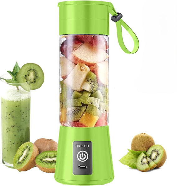 VeeDee Portable and Rechargeable Lightweight with 6 Blades Juice Blender for Smoothies & Shakes - Personal Size Blender, 380Ml Juice Cup, Freshly Squeezed for Picnic/Sports/Gym/Office