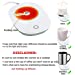 VeeDee Portable Electric Thermostat Cup Mugs Saucers Set Warmer