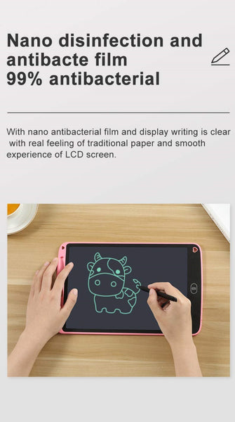 TvaraLCD Writing Tablet, 10 inch Electronic Doodle Board Drawing Board for Kids 3 Years+, Digital Handwriting Pad with Screen Lock, erasable Reusable eWriter for