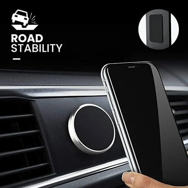 VeeDee Magnetic Mobile Holder for Car Dashboard for Car, Bike, Office, Home (Flat Holder)
