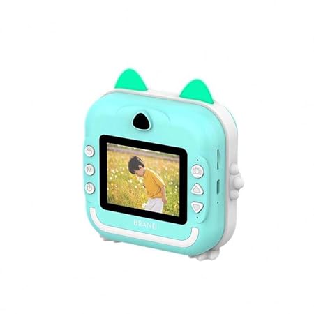 Instant Print Camera for Kids, Christmas Birthday Gifts for Girls Boys, Digital Camera with 1080P Videos, Portable Instant Camera Printer Toy for 6+ Years Old Kids (Green Premiun Fancy)