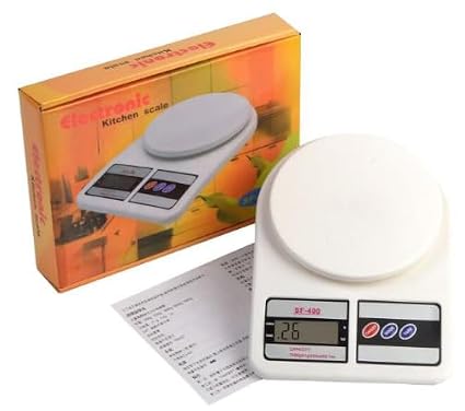 Digital Kitchen Food & Baking Scale with LCD Display | 10kg Capacity Multipurpose for Meal Prep, Grocery & Home Use | SF-400 Style