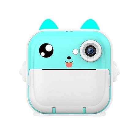 Instant Print Camera for Kids, Christmas Birthday Gifts for Girls Boys, Digital Camera with 1080P Videos, Portable Instant Camera Printer Toy for 6+ Years Old Kids (Green Premiun Fancy)