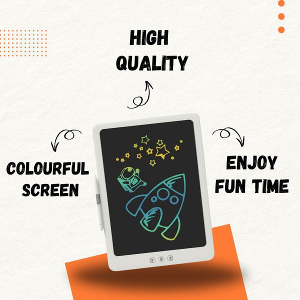 Tvara 15" Half Erasable LCD Writing Board for Kids & Adults with Back Side White Board - Ideal for Drawing, Note-Taking, and Learning with Eco-Friendly, Portable Design