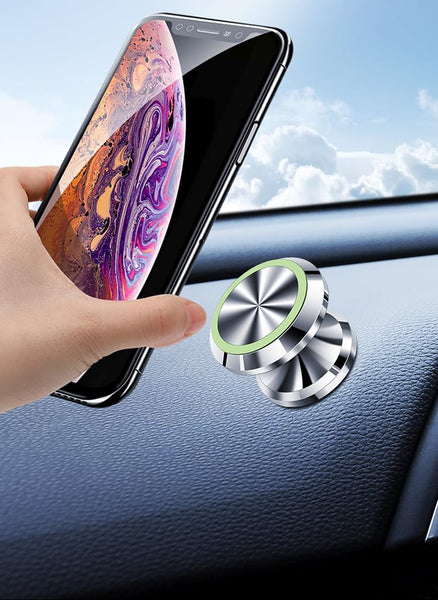 VeeDee Magnetic Mobile Phone Car Mount, Car Sturdy Stick-on Cell Phone Holder Car Built-in Amazing Strong Magnets, Hands Free Magnetic Car Phone Holder Mount with Strong Adhesive Mounting