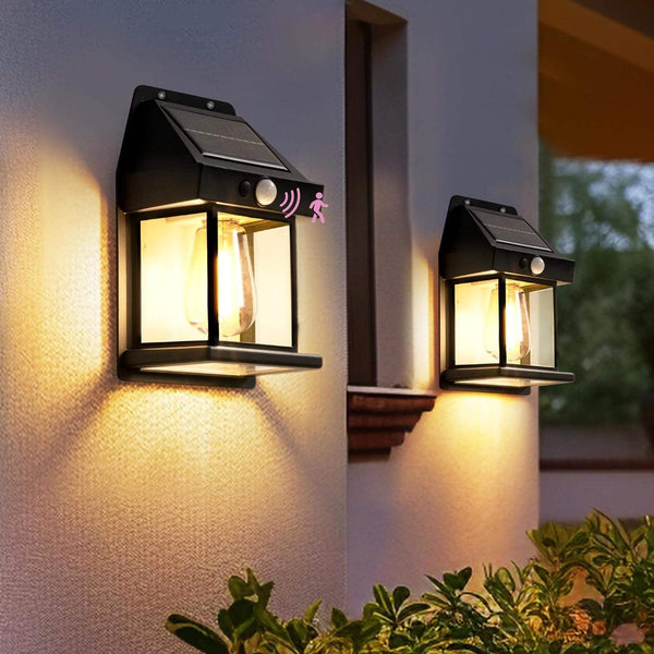 Solar Outdoor Motion Sensor Light, 100 LED Waterproof Solar Wall Light with 3 Lighting Modes, IP65 Weather Resistant Wireless Security Lamp for Garden, Balcony, Patio, Gate, Garage & Outdoor Use