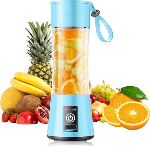 VeeDee Portable and Rechargeable Lightweight with 6 Blades Juice Blender for Smoothies & Shakes - Personal Size Blender, 380Ml Juice Cup, Freshly Squeezed for Picnic/Sports/Gym/Office