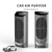 VeeDee Portable Air Purifier, Car Air Purifier with H13 True HEPA Filter for Allergies, Smoke, Dust and Odor Eliminator, 20 * 7 * 5cm HEPA Air Purifier for Car Traveling Office, Grey Color