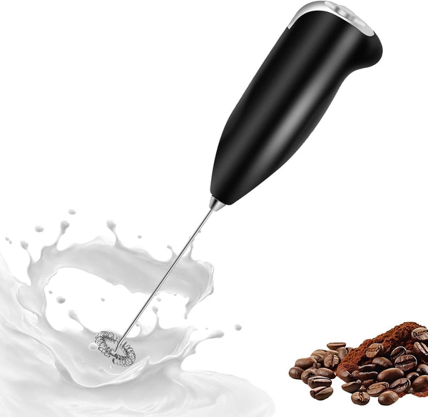 VeeDee Basic Handheld Milk Frother - Battery Operated Electric Coffee Frother & Drink Mixer - Single Speed Mini Blender & Whisk for Latte, Cappuccino, Matcha, Hot Chocolate