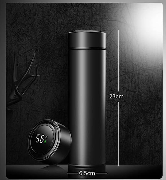 VeeDee Stainless Steel Thermos, Smart Sports Water Bottle with LED Temperature Display,Double Wall Vacuum Insulated Water Bottle, Stay Hot for 24 Hrs, Cold for 24 Hrs
