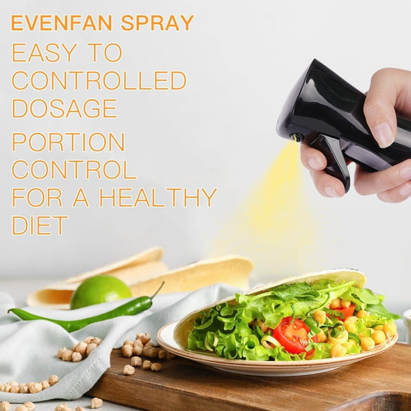 VeeDee Oil Sprayer for Cooking - 210ml Glass Oil Dispenser Bottle Spray Mister - Refillable Food Grade Oil Vinegar Spritzer Sprayer Bottles for Kitchen, Air Fryer, Salad, Grilling, Frying