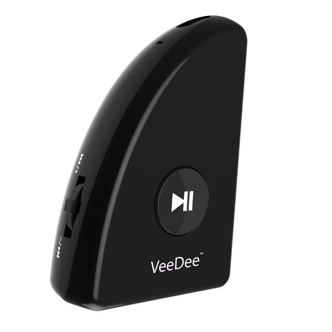 VeeDee HK007 Car Bluetooth Receiver v4.2, Portable Wireless Audio Adapter 3.5 mm Aux Stereo Output, Built-in Microphone